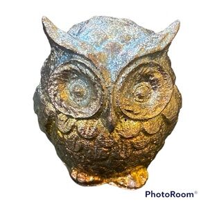 Bismuth Crystal Owl figurine